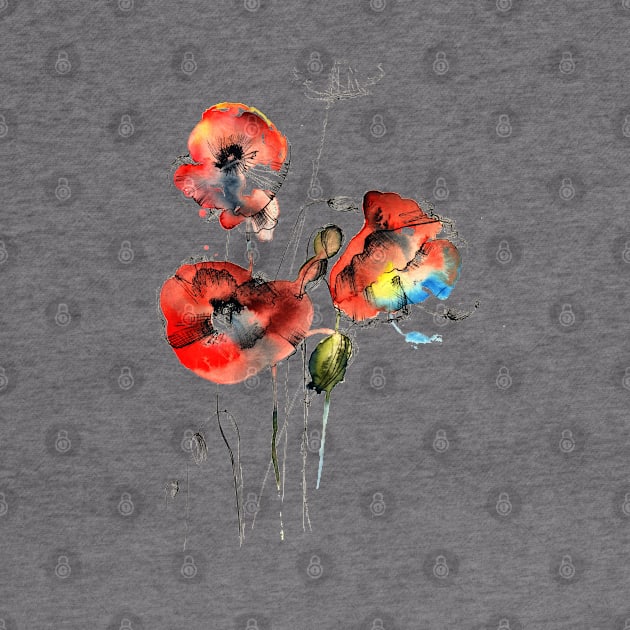 Poppies by Maria Mi Art